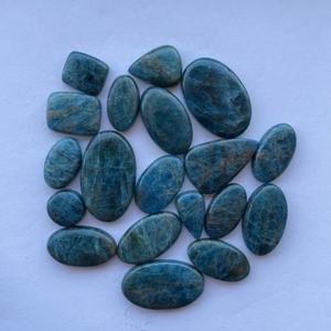 10mm 20mm 30mm Natural neón azul apatita suave tamaño libre calibrado cabujones sueltos fabricación de joyas collar colgantes al por mayor - Product Image 3