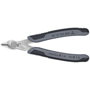 คีมตัดข้างอิเล็กทรอนิกส์ KNIPEX Super-Knips ขนาด 125 มม. แบบ 1 หน้า ไม่ขัดเงา - Product Image 1