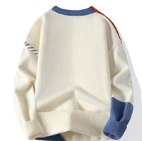 Prix bas, fabrication directe en usine, pull en cachemire 100% tricoté sur mesure, logo sur le devant, anti-rides, haute qualité, 300g, rouge, décontracté, pour hommes