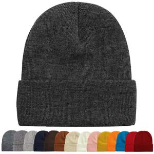 Vente en gros label privé patch personnalisé manchette courte logo personnalisé chapeau en tricot tête de mort casquette pêcheur bonnet - Product Image 6
