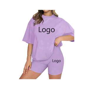 Conjunto de 2 Piezas de Camiseta y Pantalones Cortos Casuales Estampados para Mujer, de Alta Calidad, Spandex/Poliéster, Nuevo Estilo de Primavera, Gran Venta, Colección Pakistán - Product Image 3