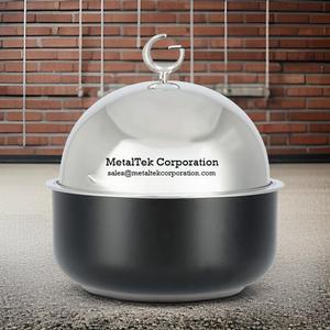 Casserole de luxe de style arabe plat de service en acier inoxydable pour restaurant vente en gros de vaisselle bon marché pour la maison - Product Image 5