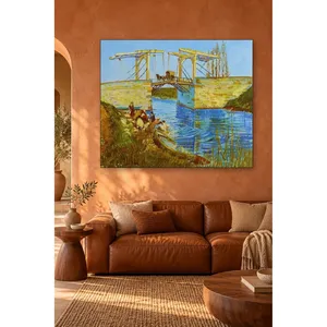 Fida Van Gogh Pont de Langlois à Arles avec des femmes laveuses, impression sur toile - Product Image 1