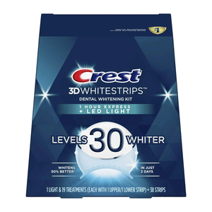 Crest 3 D Bandes blanches 1 heure de lumière LED express 30 niveaux Blanches 38 Bandes - Product Image 2