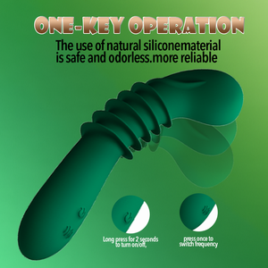 Vibrador Erótico Recargable por USB, Impermeable, con Motor Silencioso y Potente, Diseño Ergonómico Curvo con Espiral Verde Oscuro, Estimulación del Punto <span class=keywords><strong>G</strong></span> - Product Image 6