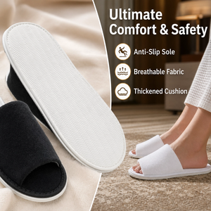 Chaussons jetables antidérapants en tissu non tissé à faible MOQ pour <span class=keywords><strong>spa</strong></span>, voyage en famille et réception - Product Image 4