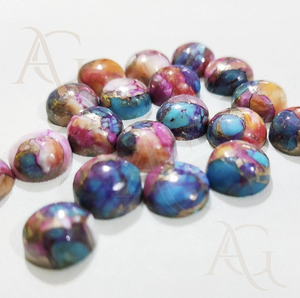 Natural Rosa cobre turquesa forma redonda cabujón turquesa piedra preciosa para la fabricación de joyas - Product Image 2