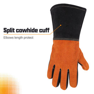 2023 Top usine fait à bas prix gants de soudage haute qualité travail gants de soudage vêtements de sécurité soudage gants en cuir - Product Image 2