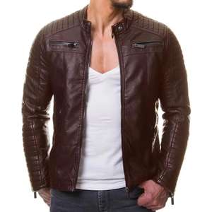 La chaqueta de cuero de moda más vendida para hombre, nueva chaqueta de cuero, ropa informal, chaqueta de cuero - Product Image 1