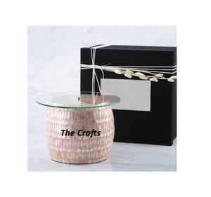 Luxury Design <b>Cake</b> Chocolate <b>Stand</b> In <b>Glass</b> And Wooden Dessert Serving <b>Stand</b> With Mother Of Pearl Work - Product Image 6