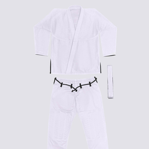 ชุดคาราเต้เทควันโดกิ8ออนซ์สำหรับเด็ก/ผู้ใหญ่ชุดคาราเต้แสงพิเศษพร้อมเข็มขัดสำหรับทุกเพศชุดศิลปะการต่อสู้สีขาว - Product Image 5