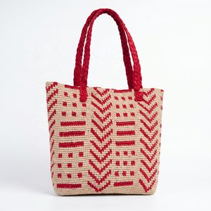 Bolso Tote Monocromático de Jacquard para Mujer, Cierre Abierto, Gran Capacidad para Viajes - Product Image 4