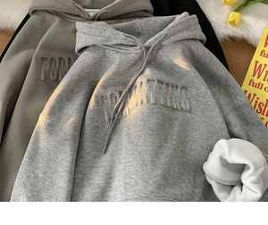 Fabricants de sweats à capuche sweat à capuche surdimensionné pour hommes polaire lourde Streetwear imprimé bouffant fermeture éclair complète sweats à capuche et sweat-shirts pour hommes - Product Image 3