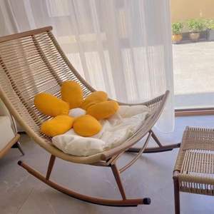 Chaise à bascule balcon jardin inclinable adulte famille chaise de Relaxation paresseux personnes à bascule extérieur jardin chaise en rotin - Product Image 1