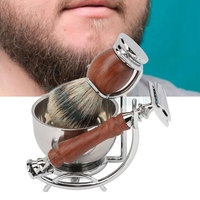 Ensemble de rasage complet pour homme en acier inoxydable de haute qualité avec rasoir, logo et emballage personnalisés, fourniture directe d'usine