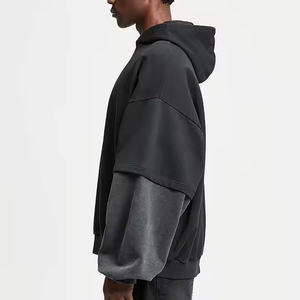 Sweat à capuche surdimensionné personnalisé lavé à l'acide pour hommes et garçons Style vintage lavé lourd pour l'hiver - Product Image 2