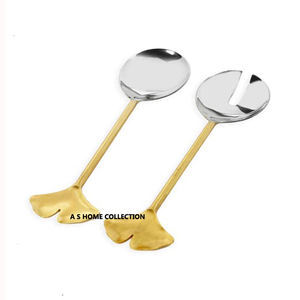 Ensemble de couverts décoratifs en acier inoxydable argent mat avec poignée en forme de feuille de fleur, emballage personnalisé avec logo - Product Image 3