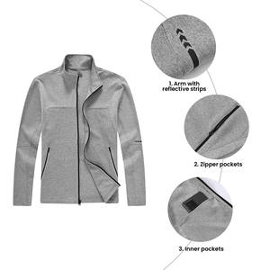 Ensemble 2 pièces Streetwear personnalisé pour hommes Ensembles de jogging à fermeture éclair Pantalon évasé lavé Survêtements à capuche embossés pour automne Survêtements de survêtement - Product Image 4