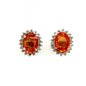 Pendientes de tuerca de zafiro múltiple Natural personalizados, Plata de Ley 925, joyería con patrón de flores coloridas preciosas para boda - Product Image 1