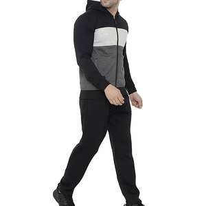 Survêtement en molleton pour hommes, Design personnalisé, fermeture éclair, pantalon ajusté, vente en gros - Product Image 4