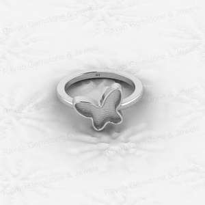 Novedad: Anillo de Plata de Ley 925 con Engaste de Bisel de 11x13mm, Diseño de Mariposa, para Guardar Leche Materna, Joyería Personalizada con Baño de Plata - Product Image 4