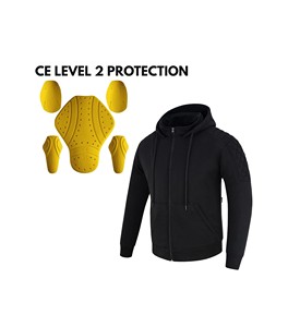 Chaqueta de Motociclista Personalizada con Protección para Impactos, Capucha con Armadura CE Extraíble, Acolchada, Talla Grande - Product Image 3