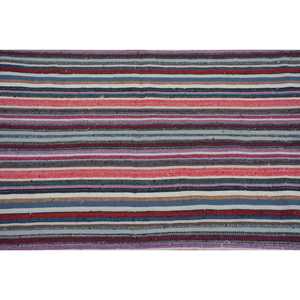 Turkish Large Rug 8.2x6.9 ft, Vintage Kilim <b>Red</b> Plants & trees <b>Wool</b> Rug - Product Image 5