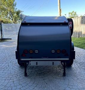 Mini remolque de viaje en forma de lágrima de lujo Camper RV Capsule Caravan para camionetas pequeñas para uso doméstico y aplicaciones en automóviles - Product Image 1