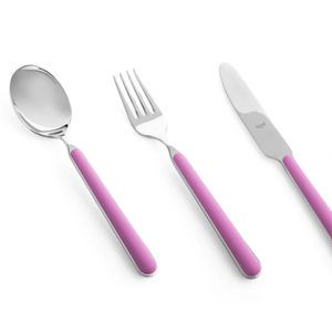 Juego de cubiertos con acabado plateado con mango rosa pálido, elegantes cubiertos de acero inoxidable para cenar, bodas, eventos, hogar y uso diario - Product Image 1