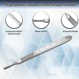 Precios competitivos con bisturí de acero inoxidable de calidad superior #3 Fuente de alimentación manual mango graduado con escala de regla - Product Image 4