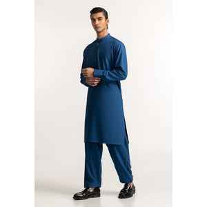 ชุดสูทธุรกิจสีน้ำเงินทรงเข้ารูปหรูหรา กระดุมแถวเดียว ปิดด้วยซิป สไตล์คลาสสิกสำหรับเจ้าบ่าว รุ่น SK-PSD24-005 - Product Image 6