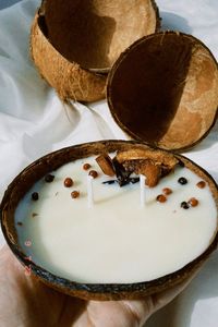 2025 Velas de cáscara de coco brillantes ecológicas Elegancia natural Suministros de vacaciones de Navidad Ideas de regalos - Product Image 4