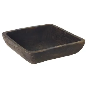 Tazón de masa de madera de granja tallado a mano de alta calidad para el hogar, centro de mesa de pan rústico Premium para entrada de mesa de cocina - Product Image 3