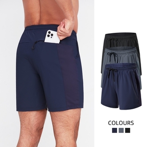 Venta caliente de malla con bolsillos con cremallera de poliéster para hombre corriendo deportes de compresión pantalones cortos atléticos - Product Image 2