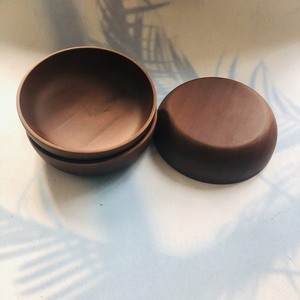 Mini bol en bois d'acacia 14x4 cm, ustensile de vaisselle en matériau écologique, accessoires de cuisine faits à la main du Vietnam - Product Image 4