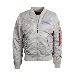 Chaqueta universitaria de satén personalizada para hombre, chaqueta bomber de invierno de gran oferta de estilo callejero con cuello levantado de alta calidad - Product Image 5