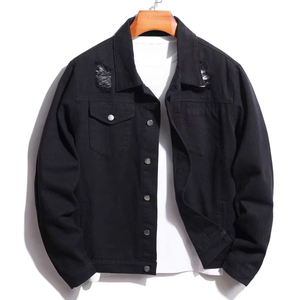 Mode OEM, vestes en jean pour hommes, dernière vente en ligne, vestes en jean déchirées classiques et décontractées, vêtements de marque pour hommes, veste en jean pour hommes - Product Image 5