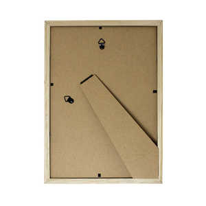 Lot de 4 cadres photo en bois naturel 14,8 x 21 cm (DIN A5) – Cadre photo gravé pour affichage DIY style simple - Product Image 2