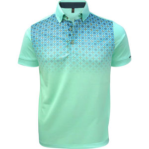 Polos pour hommes avec impression de motifs de logo personnalisé vêtements de golf décontractés de haute qualité vente en gros de t-shirts polo de golf par sublimation - Product Image 6