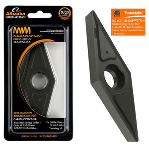 Inserto de Torneado Indexable ISO VCGT 130302E-FF2TT010 Gris, Diámetro del Orificio 3.4mm, Paquete de 10 para Herramientas de Torneado - Product Image 2