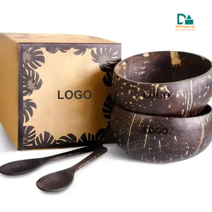 Juego de Tazones de Cáscara de Coco Natural Grabada con Cuchara de Bambú, Caja de Cartón, Venta al por Mayor en la UE, B2B - Product Image 5