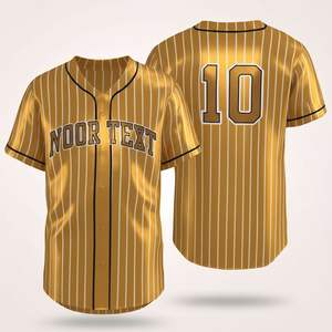 Vente en gros Chemise de baseball sublimée à rayures vintage Uniforme Sublimation Vêtements de softball personnalisés pour jeunes Maillots de baseball - Product Image 1