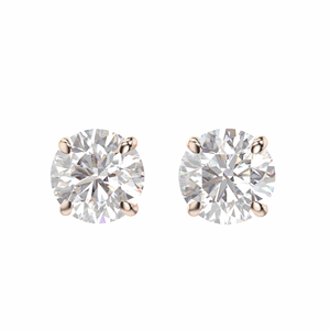 1.00ct Ronda Corte Diamante Stud Pendientes Para Mujer - Product Image 4