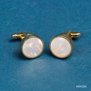 Luxury Mother of Pearl <b>Tie</b> Clip & Cufflinks Set - Ocean Rhythm Collection | Made in Vietnam - Product Image 6