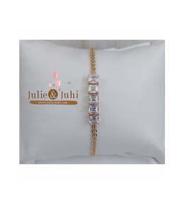 Bracelet pour femme en diamant avec or 18 carats, bijoux de mode sophistiqués mettant en valeur des diamants brillants et une finition artisanale dorée lisse - Product Image 2