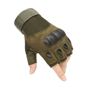 Deportes táctico antideslizante Fitness medio dedo transpirable duro Shell protección ciclismo guantes - Product Image 4