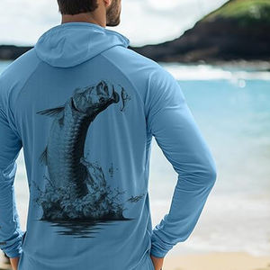 Concevez votre propre maillot de pêche au bar de tournoi avec impression par sublimation manches longues UPF 50 ensembles adultes respirants grande taille - Product Image 4