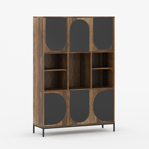 Armario de Almacenamiento Grande de Madera Arcova con Estantes y Puertas, Vitrina Moderna Alta, Mueble de Madera Sólida - Product Image 2