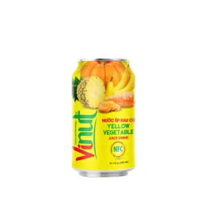 Producto caliente Bebida de jugo Vinut 330ml Vegetal amarillo nunca de concentrado (jugo NFC) de una fábrica Vietnam