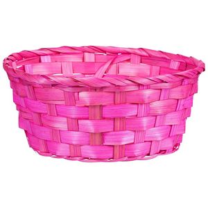 Wholesale Unisex Easter Storage <b>Basket</b> Handmade Natural Bamboo <b>Linen</b> Lining Colourful Display Featuring Handle for Festivals - Product Image 2